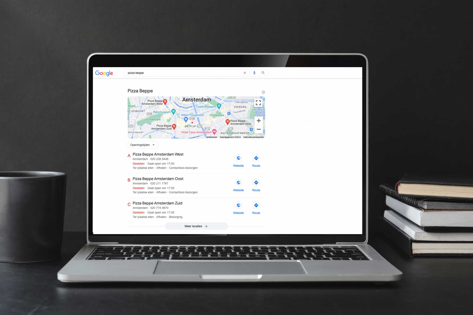 google my business example pizza beppe